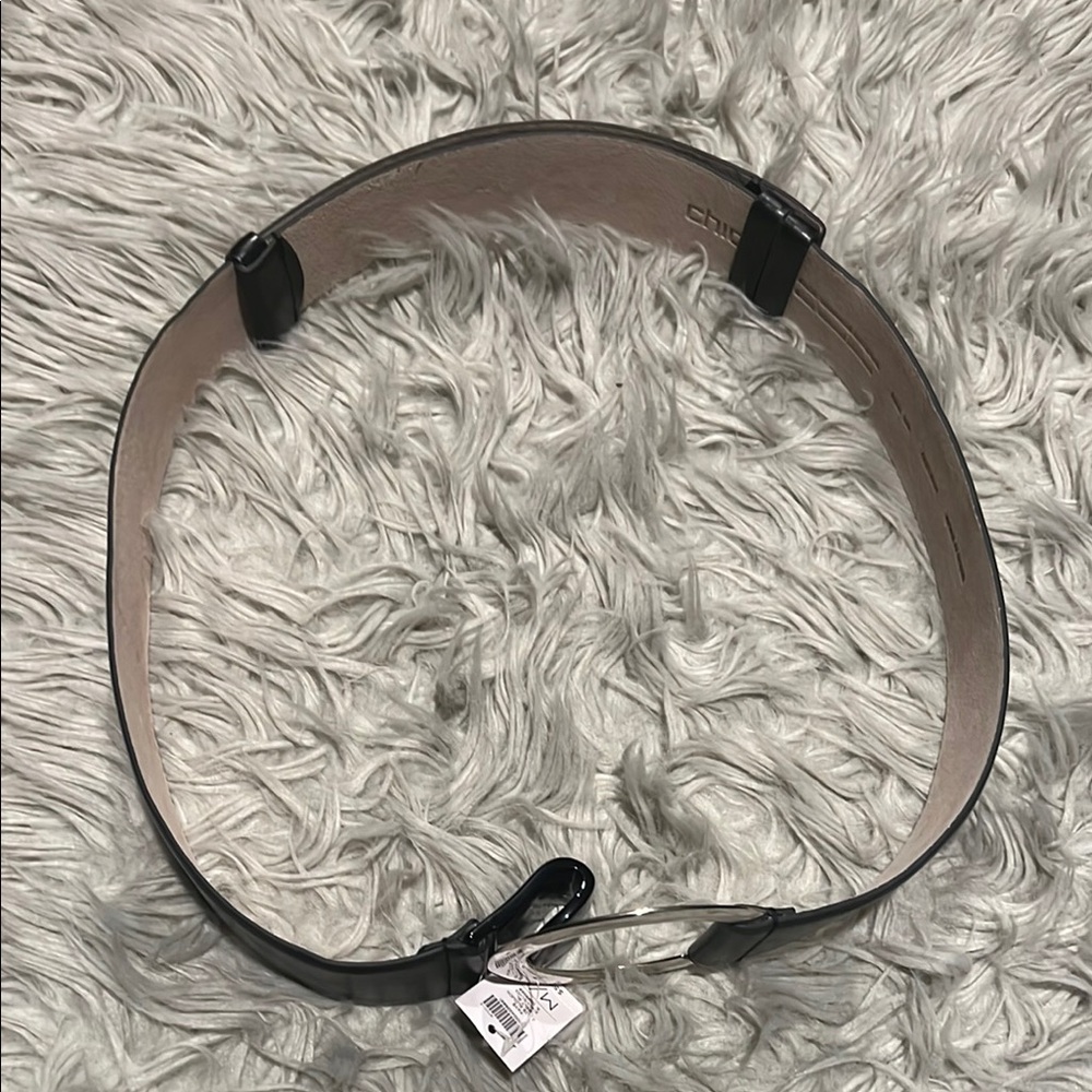 Chico's Elegant Black Belt with Shiny Silver Buckle - Picture 9 of 9